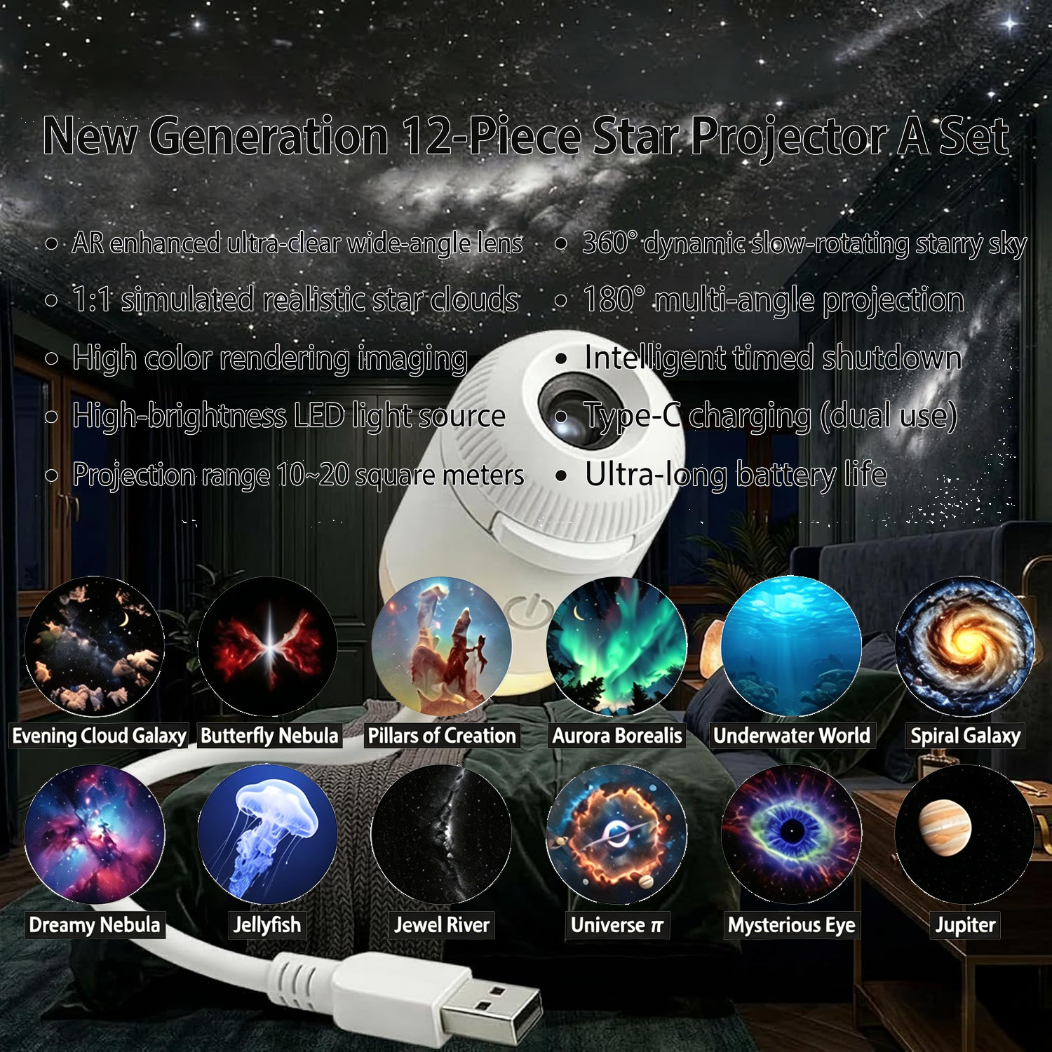 Projection Lamp + Lenses (12 pcs)