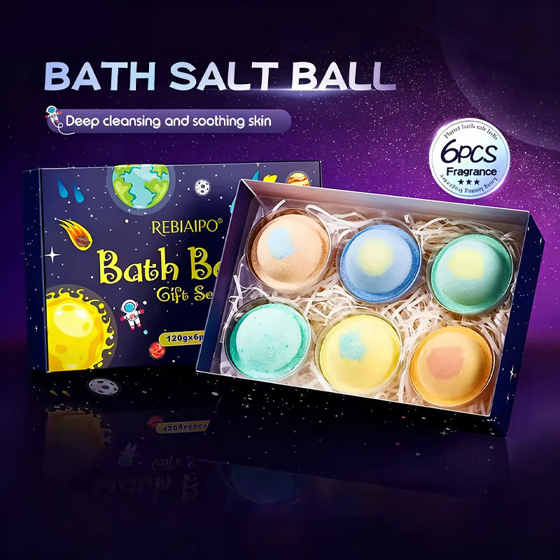 𝐑𝐄𝐁𝐘𝐈𝐏𝐎® Educational Bath Bomb Set - 🛁🧽7 Themed Designs to Boost Kids'Curiosity & Imagination