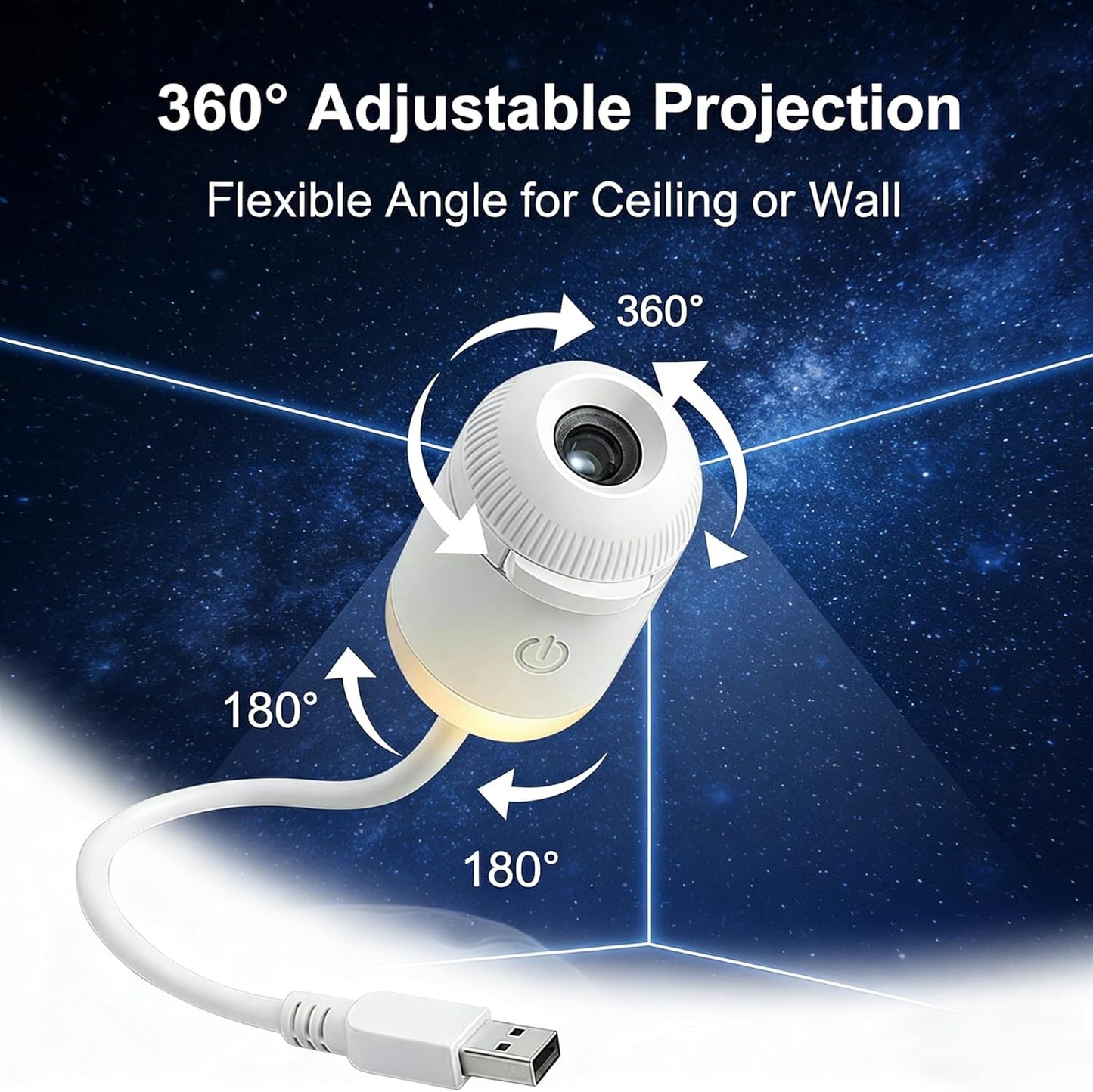 🌟2-in-1 Galaxy Projector Night Light-Adjustable Brightness 360° Rotating Design✨ ✨