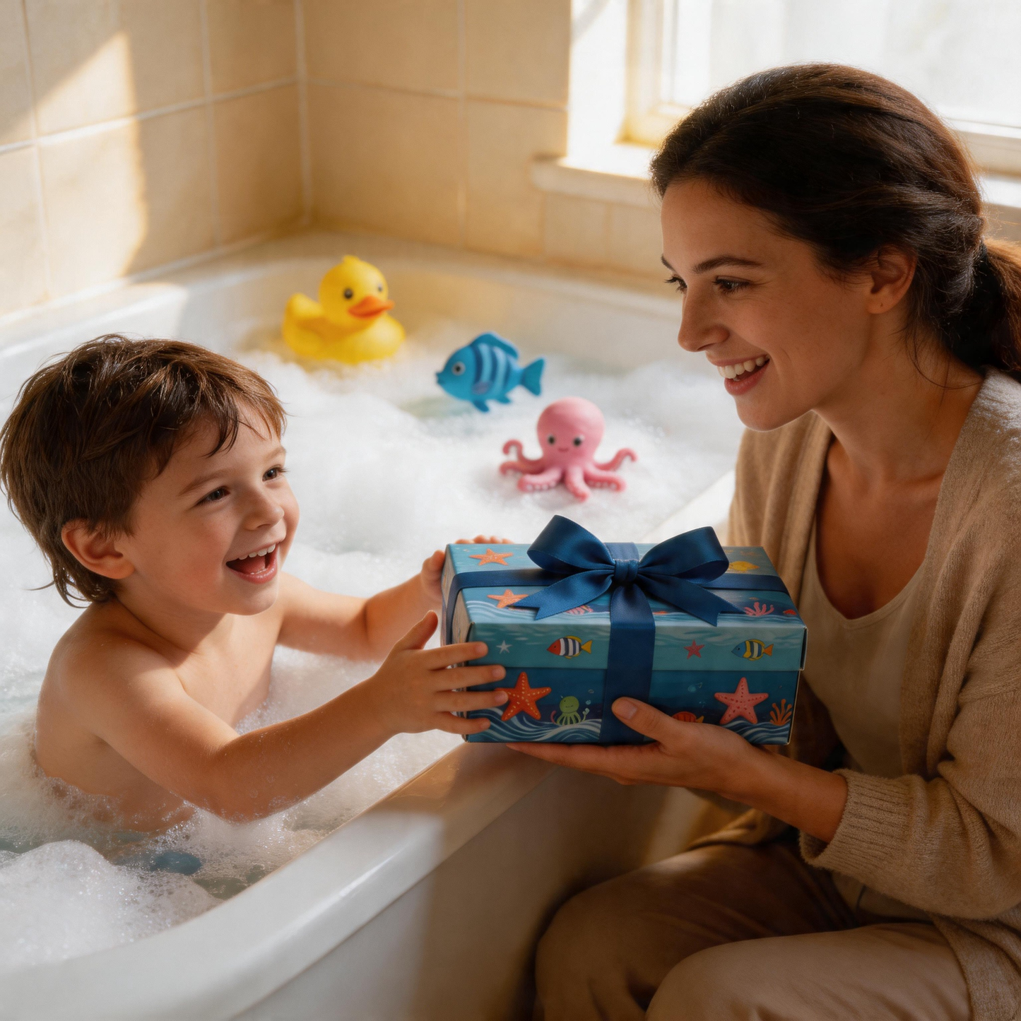𝐑𝐄𝐁𝐘𝐈𝐏𝐎® Educational Bath Bomb Set - 🛁🧽7 Themed Designs to Boost Kids'Curiosity & Imagination