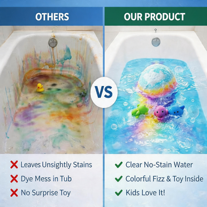 𝐑𝐄𝐁𝐘𝐈𝐏𝐎® Educational Bath Bomb Set - 🛁🧽7 Themed Designs to Boost Kids'Curiosity & Imagination