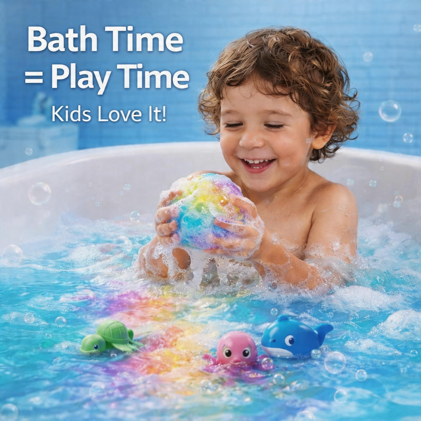 𝐑𝐄𝐁𝐘𝐈𝐏𝐎® Educational Bath Bomb Set - 🛁🧽7 Themed Designs to Boost Kids'Curiosity & Imagination