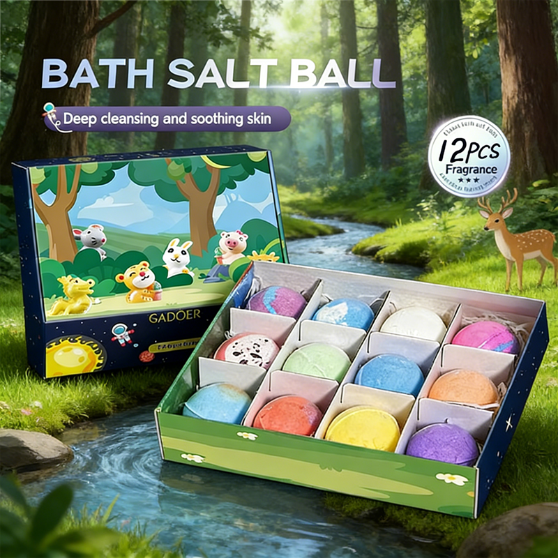 𝐑𝐄𝐁𝐘𝐈𝐏𝐎® Educational Bath Bomb Set - 🛁🧽7 Themed Designs to Boost Kids'Curiosity & Imagination