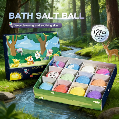 𝐑𝐄𝐁𝐘𝐈𝐏𝐎® Educational Bath Bomb Set - 🛁🧽7 Themed Designs to Boost Kids'Curiosity & Imagination